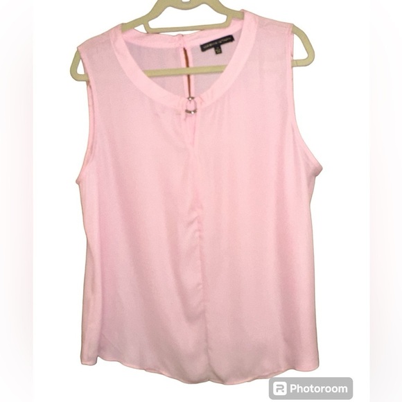 Adrienne Vittadini Pastel Pink Sleeveless Tunic Swing Style Popover Top XL - Picture 1 of 7